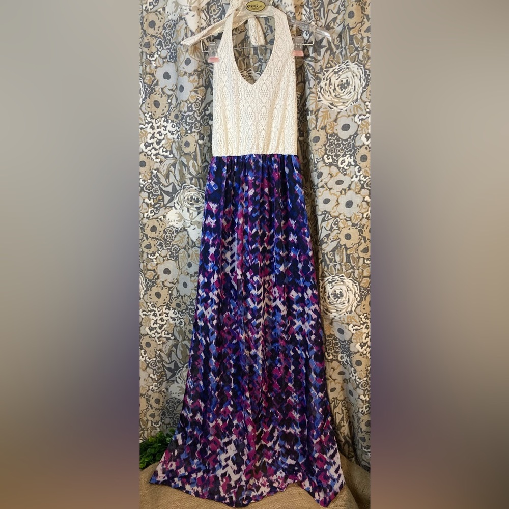 Lily Rose Crochet style tie top dress